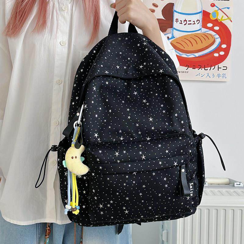 书包女生大学生简约轻便星星双肩包女高中生高颜值设计感小众揹包,箱包皮具/热销女包/男包,双肩背包,淘宝优惠券,粉丝福利购,淘宝优惠卷