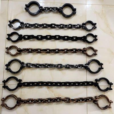 万圣节cos表演道具影视囚犯刑具手链脚链仿真铁链镣铐锁大链条链