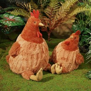 塞西尔鸡仿真母鸡玩偶搞怪公仔儿童小鸡毛绒玩具生日礼物创意抱枕