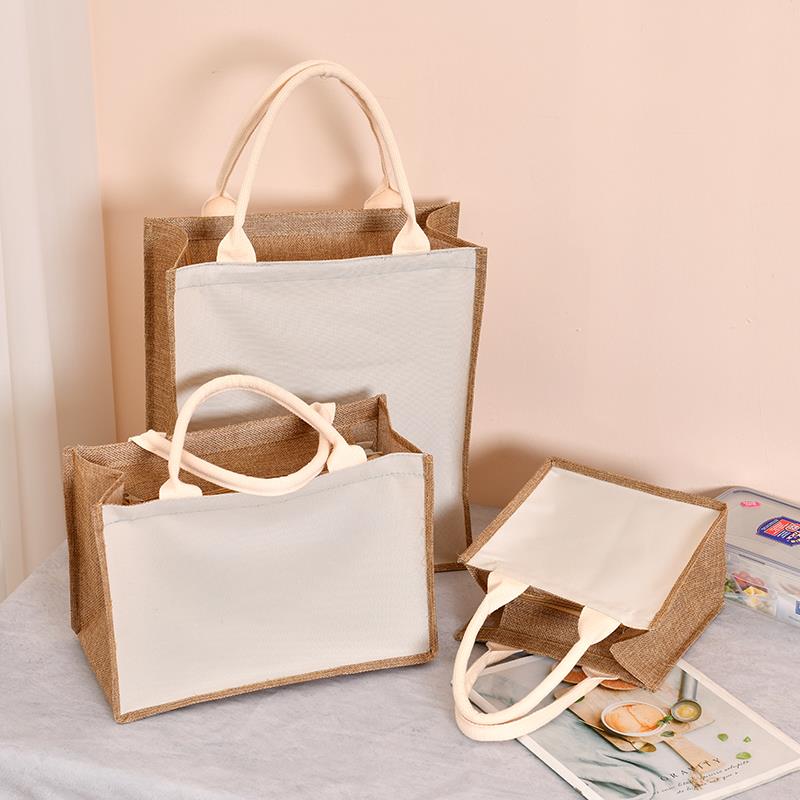 饭盒袋子手提麻布日式ins简约便当包大号容量复古上班族带饭