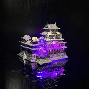 种花家 一起拼个姬路城!3D 立体 金属 组装 拼图模型玩具金属拼图