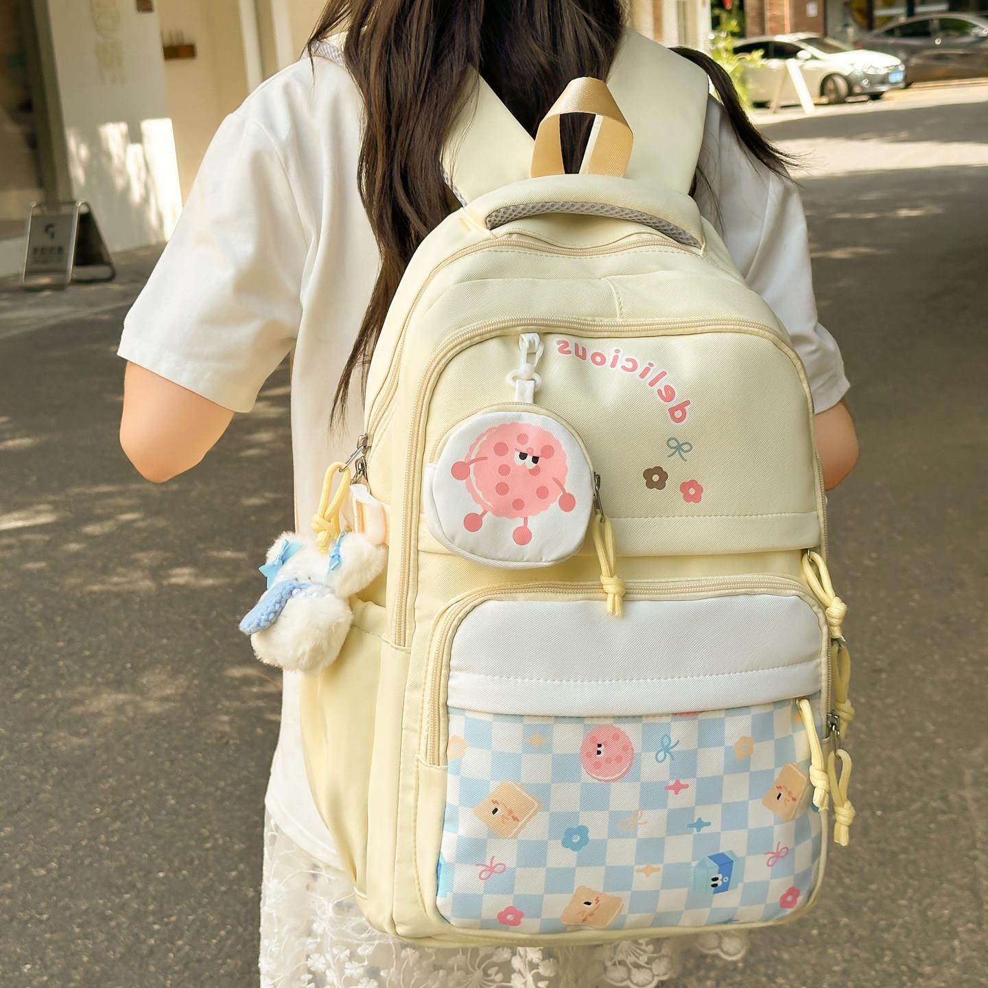 中点日系高颜值书包女小学生初中生高中大容量气质揹包可爱双肩包,箱包皮具/热销女包/男包,双肩背包,淘宝优惠券,粉丝福利购,淘宝优惠卷