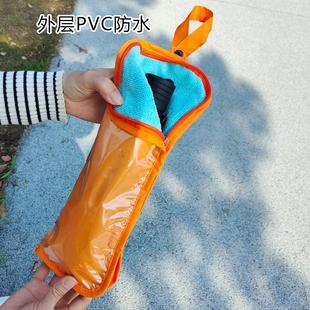湿雨伞收纳包袋子PVC防水手拎雨伞袋纤维吸水便携手提折叠伞套 装