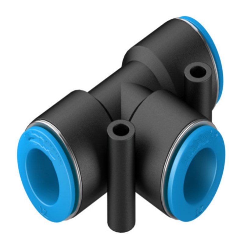 气管快直通变径三通速接头QSL/QS/QST-4-6-8-10-12-16