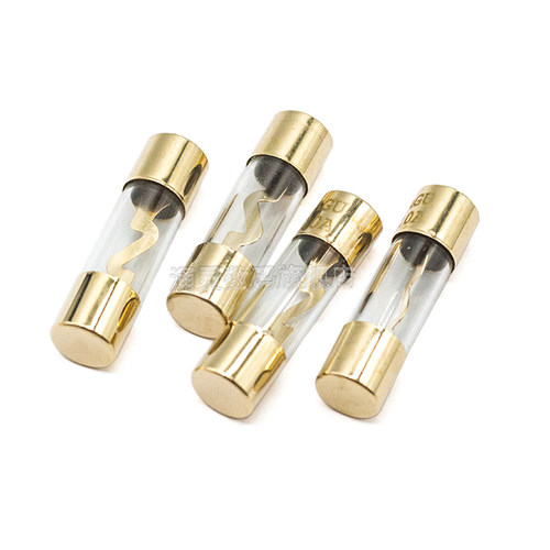 熔断器汽车音响保险丝管60A80A100A高品质AGU镀金玻璃保险管10*38