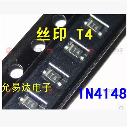 贴片开关二极体1N4148WS (印T4) SOD-323 (0805)全新【100祇】