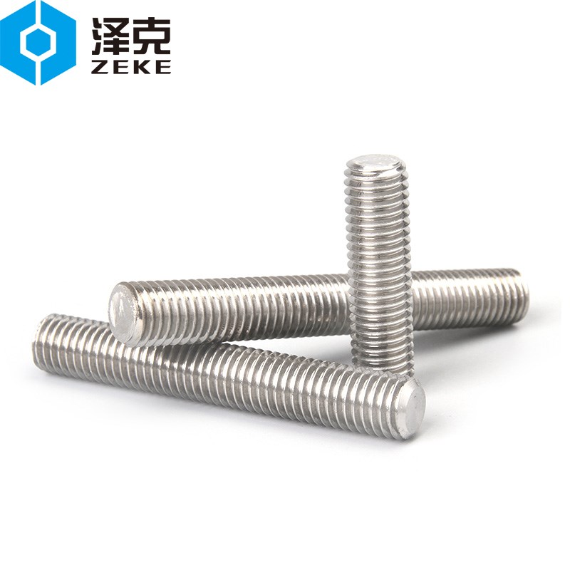 316不锈钢全牙丝杆牙l条螺柱螺杆M4M5M6M8M10M12M14M16M18M20*1米