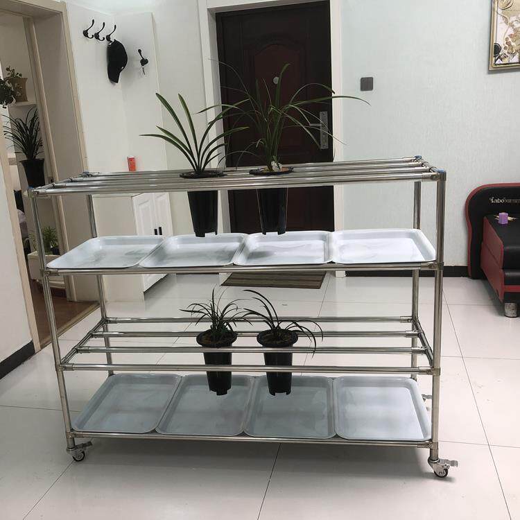 豪华特厚304 不锈钢兰花架 花架 阳台 可调节兰花用 万向轮另拍