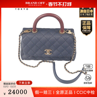 「9.0新」CHANEL(香奈儿)COCO HANDLE荔枝皮小号单肩包