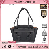 ARCO黑色粒面牛皮单肩包580725 宝缇嘉 中古9新BOTTEGA VENETA