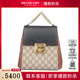 中古85新GUCCI SUPREME双肩二手奢侈品包包 双肩GG 古驰 PADLOCK