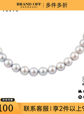 中古95新TASAKI塔思琦银灰色海水珍珠串珠项链925 43cm