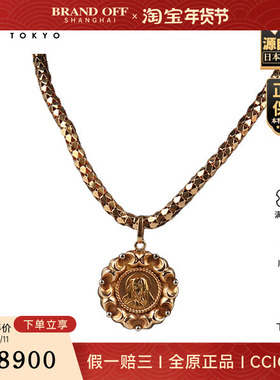 中古95新-18k古董吊坠项链18K黄金63cm