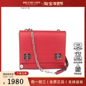 LOCK红色SAFFIANO 中古9新PRADA TWIST CUIR斜挎包二手奢侈品包包
