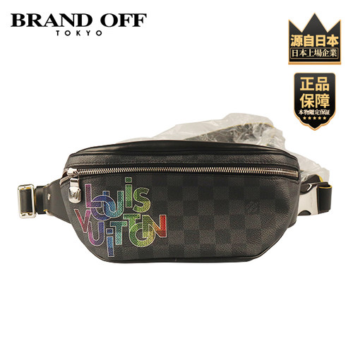 「9.0新」LOUIS VUITTON(路易威登)BUMBAGGRAPHITE黑棋盘格腰包