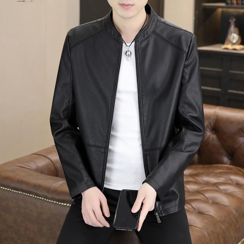 2025新款真皮外套男高端绵羊皮潮牌机车男士潮流立领皮衣夹克上衣