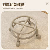 万向轮小凳子滑轮矮凳家用小板凳靠背椅带轮换鞋 凳可移动旋转椅子