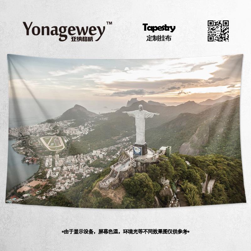 巴西里约热内卢南美风景写真卧室宿舍客厅装饰画背景墙布海报挂布