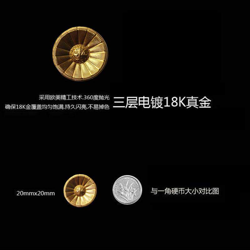 优质日剧周边 逆转裁判日本律师游戏 金属徽章领章 金色无起泡