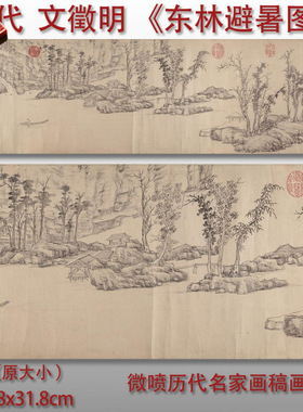 东林避暑图传统山水风景图高清艺