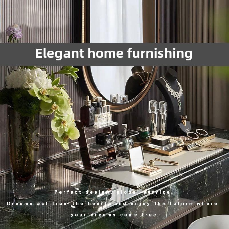 卧室软组合女士道具护肤装饰品现代摆件梳妆台展厅轻奢展柜样板间