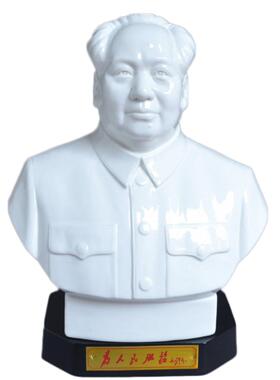 陶瓷主席半身雕像头像伟人摆像客厅泽东瓷像塑像办公桌面瓷摆件毛