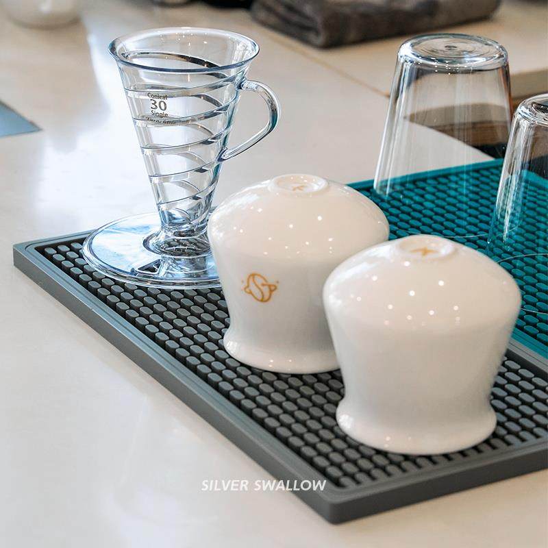 加厚咖啡吧台沥水垫意式吧台操作垫酒吧垫桌面杯子沥水垫