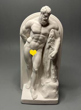 大力神肌肉大力士石膏像雕塑工艺品家居装饰摆件美术素描教具礼物
