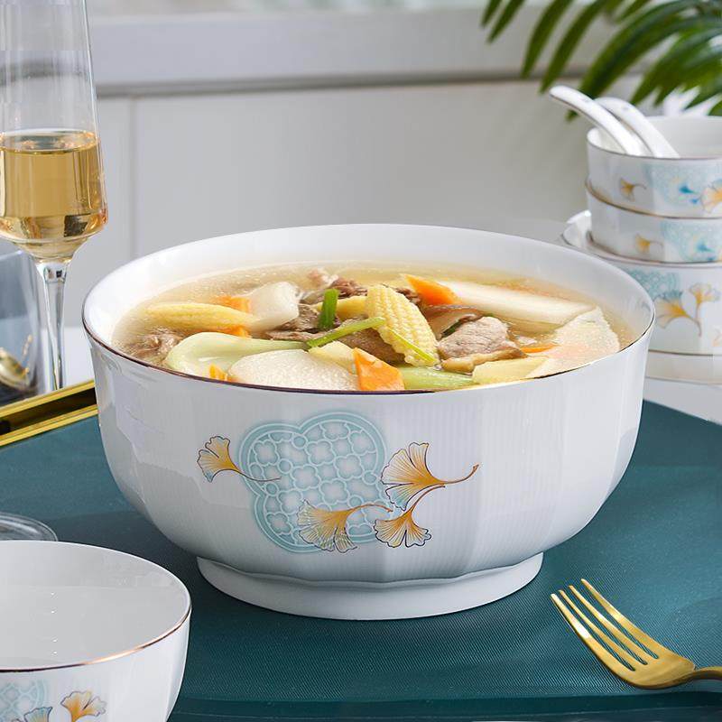 陶瓷汤碗家用大号面碗2025新款加厚防烫网红时尚好看吃面喝汤大碗