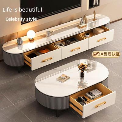 客厅家用茶几桌轻奢高级感小户型简约现代2025新款极简电视柜组合