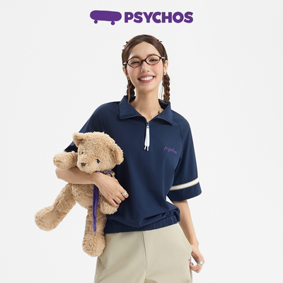 PSYCHOS轻户外拉链Polo领短袖