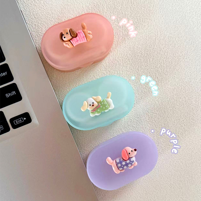 隐形眼镜盒便携腊肠小狗美瞳盒子带夹子吸棒收纳双联盒美瞳伴侣盒,ZIPPO/瑞士军刀/眼镜,隐形眼镜伴侣盒,淘宝优惠券,粉丝福利购,淘宝优惠卷