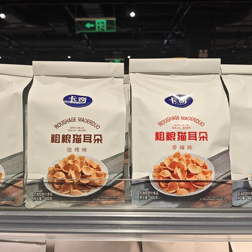胖东来DL猫耳朵袋装400g香辣烧烤