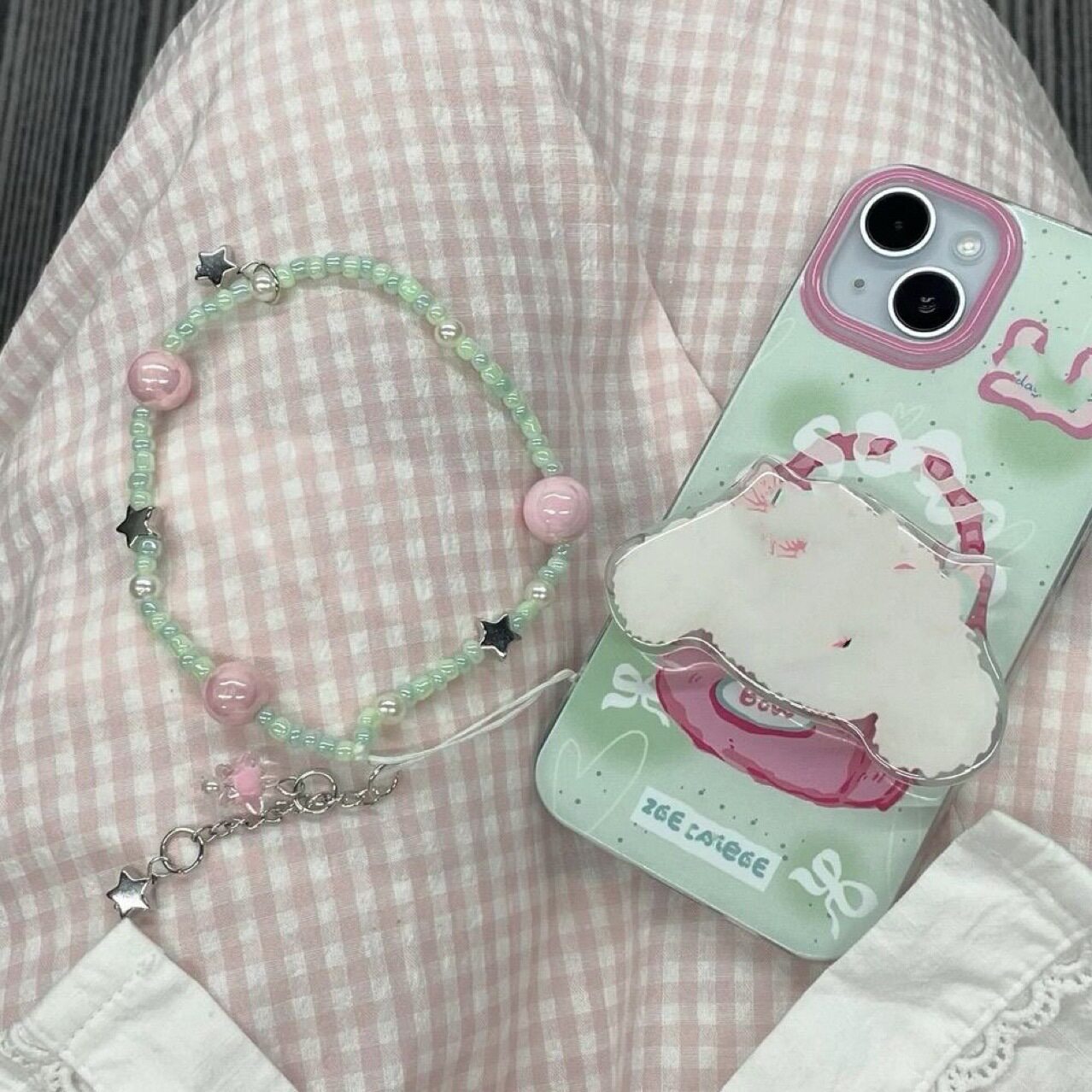 手机夏日挂绳海盐手工diy