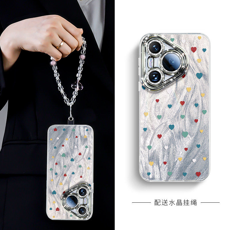 适用华为pura70手机壳新款pura70pro+后壳p70镜头膜p60高端外壳pro十全包ultra高级感女p50硅胶防摔p40带挂绳