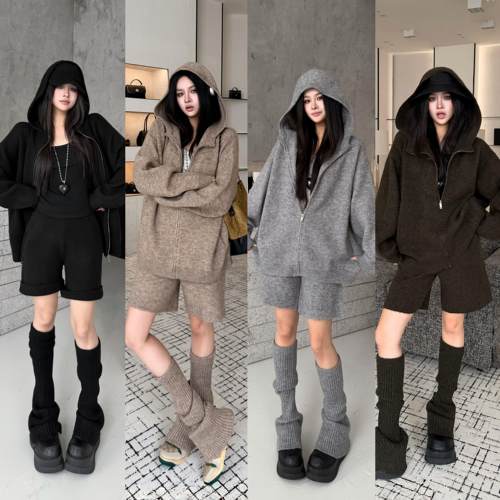 Blackgirl秋冬慵懒风毛衣套装女