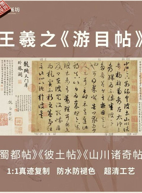 王羲之游目帖纸本草书法名帖仿真