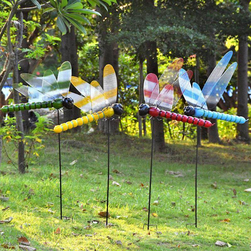庭院花园装饰彷真动物铁艺蜻蜓插件公园草坪摆件户外园林景观雕塑,家居饰品,装饰摆件,淘宝优惠券,粉丝福利购,淘宝优惠卷