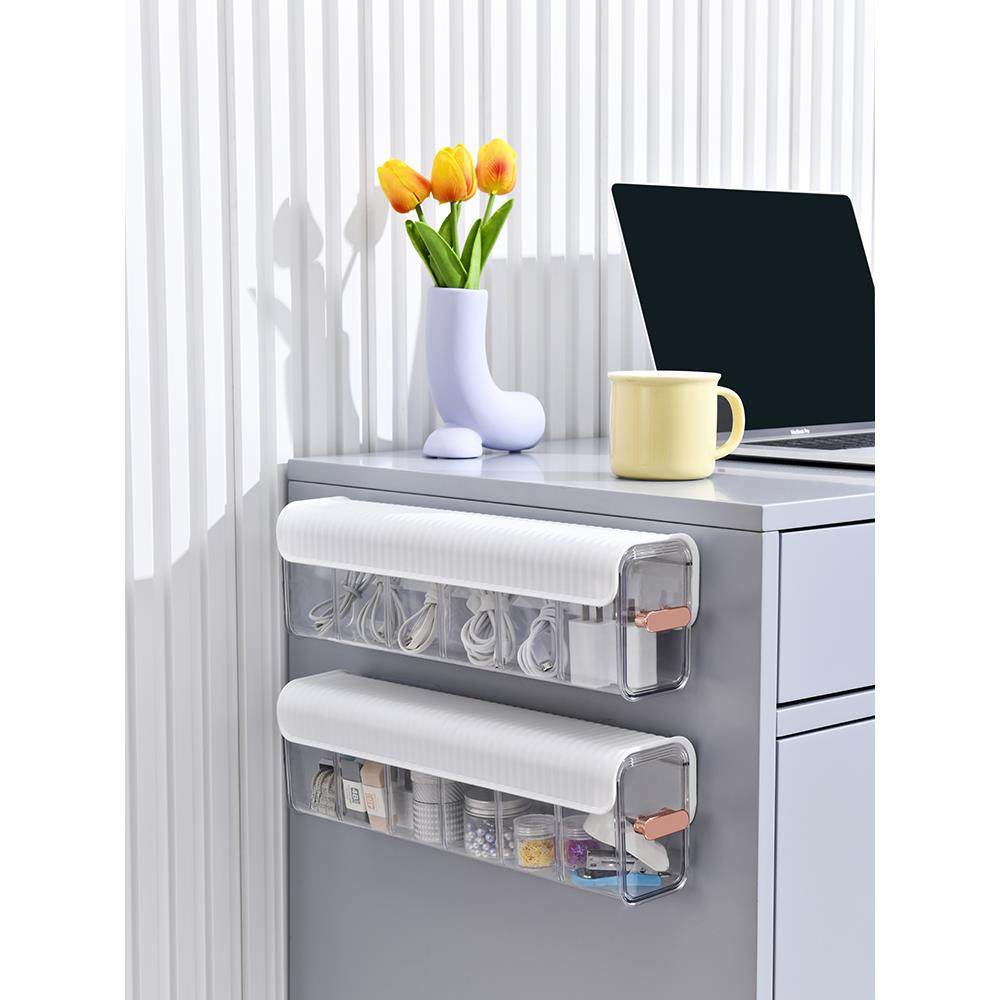 充电线数据线存储盒壁挂式电源线充电器组织者桌面电缆管理盒电缆