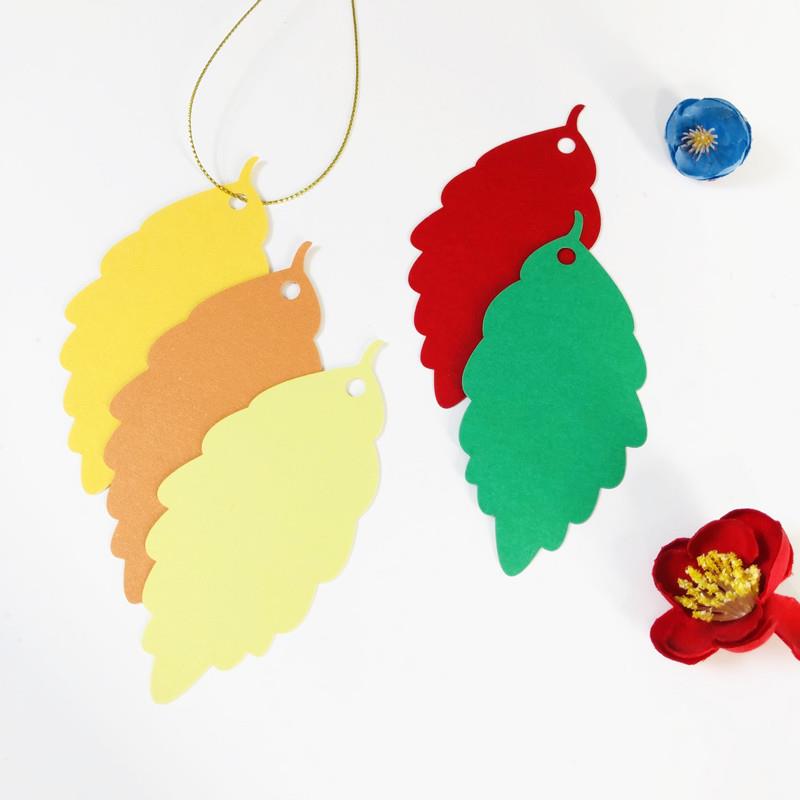 50张彩色树叶心愿卡留言 创意小卡片定制 手写许愿卡 小贺卡标签