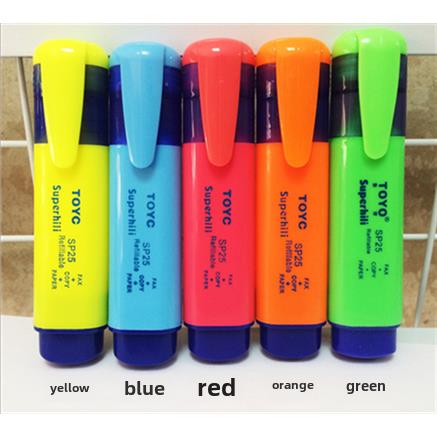 包邮10支装TOYC荧光笔重点标记笔大头记号笔水彩笔对账笔醒目笔