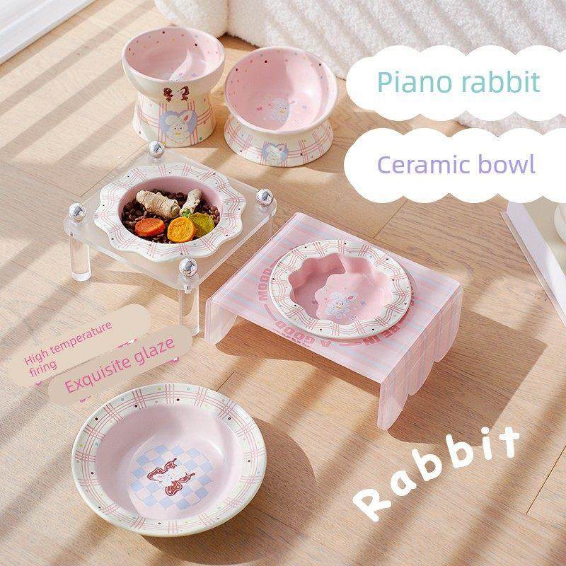 宠物狗狗陶瓷碗套装狗碗猫碗加高斜口食盆水碗护颈防打翻猫咪专用,宠物/宠物食品及用品,猫狗碗/慢食碗,淘宝优惠券,粉丝福利购,淘宝优惠卷