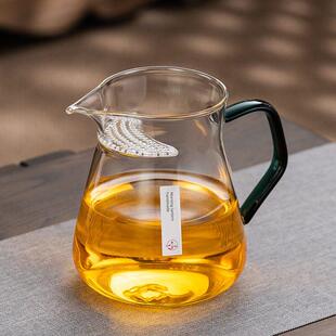 玻璃大容量公道杯月牙茶漏一体套装加厚耐热分茶器高档茶具泡茶壶