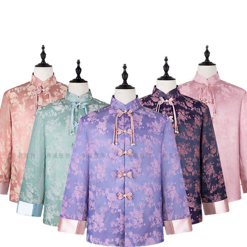 寿老衣女士全套寿终老人衣服女士俩件套女款百岁纯老年人棉服套装