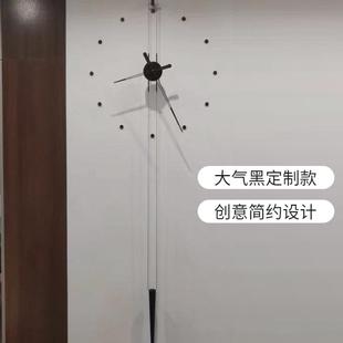 饰大指针纯铜轻奢石英钟 客厅现代简约大气极简挂钟表家用电视墙装