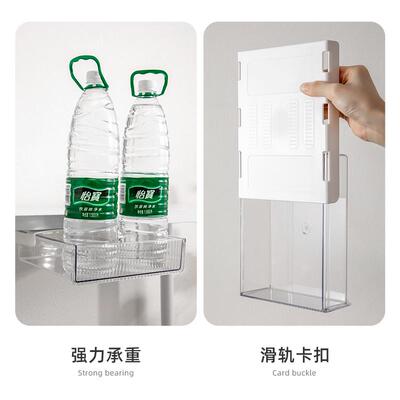 新疆包邮桌下抽屉式收纳盒隐形抽屉盒书桌办公桌底粘贴式透明大号