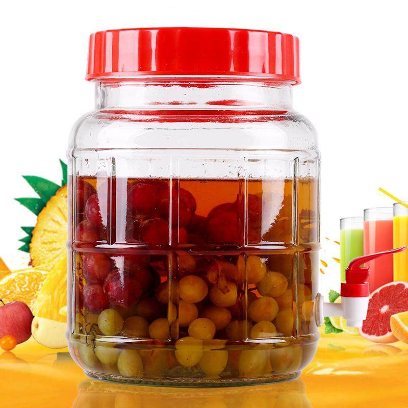 自动排气水果酵素桶发酵密封罐无铅玻璃泡酒自酿葡萄酒瓶加厚包邮