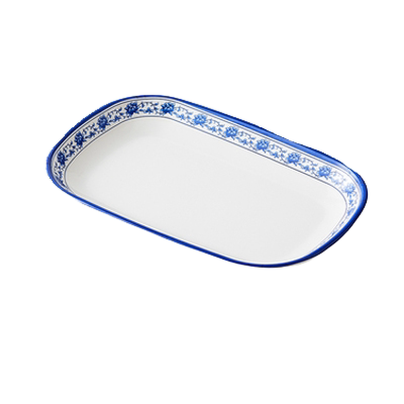 热销V3FP长方盘密胺餐具盘子商用肠粉盘火锅碟烧烤店菜盘餐盘餐厅