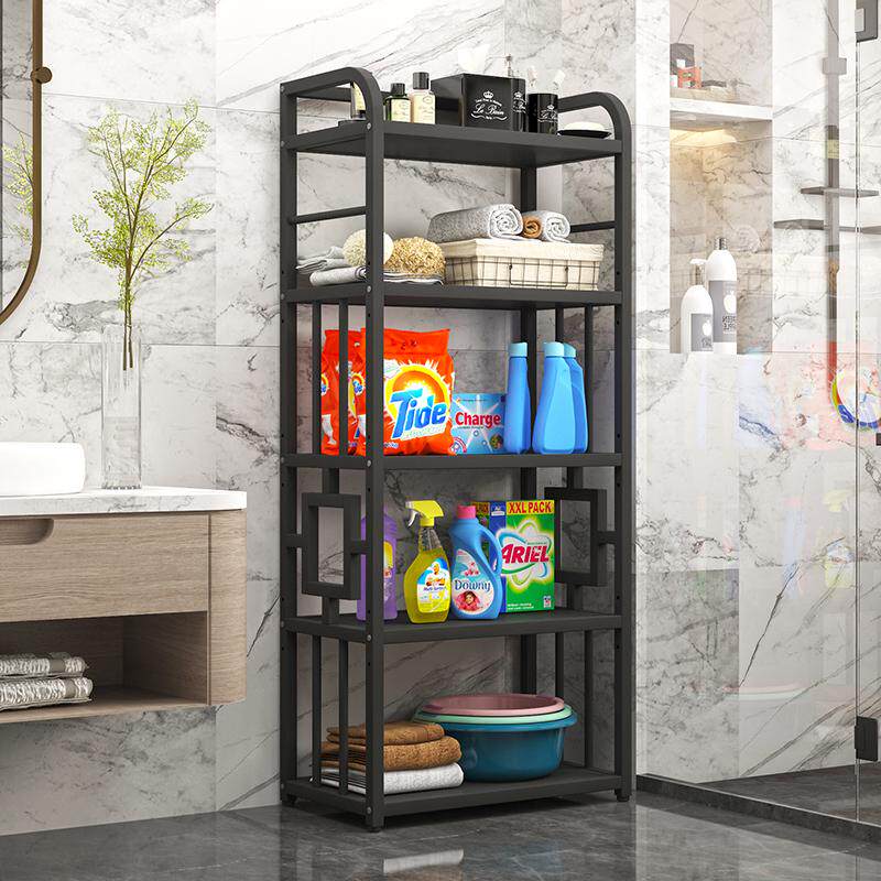 浴室置物架落地式厕所洗手间脸盆架多层金属架免打孔卫生间收纳架