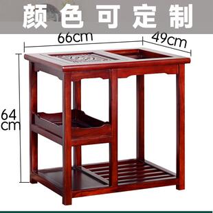 沙发边柜侧柜茶台边几全实木茶桌边桌新中式角几茶水置物架茶几